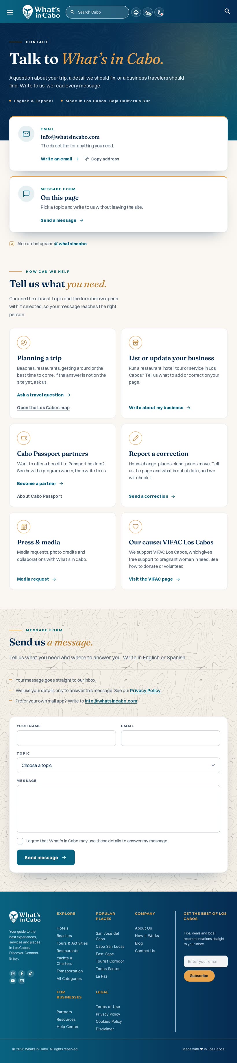 Contacto después, en tablet