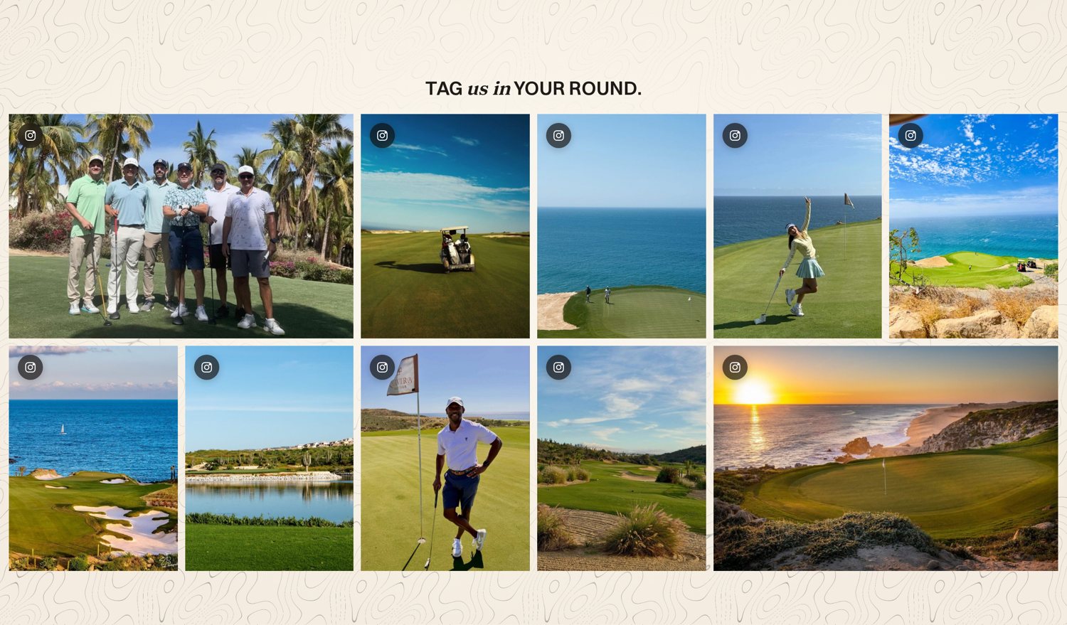 Muro de Instagram de golf en escritorio