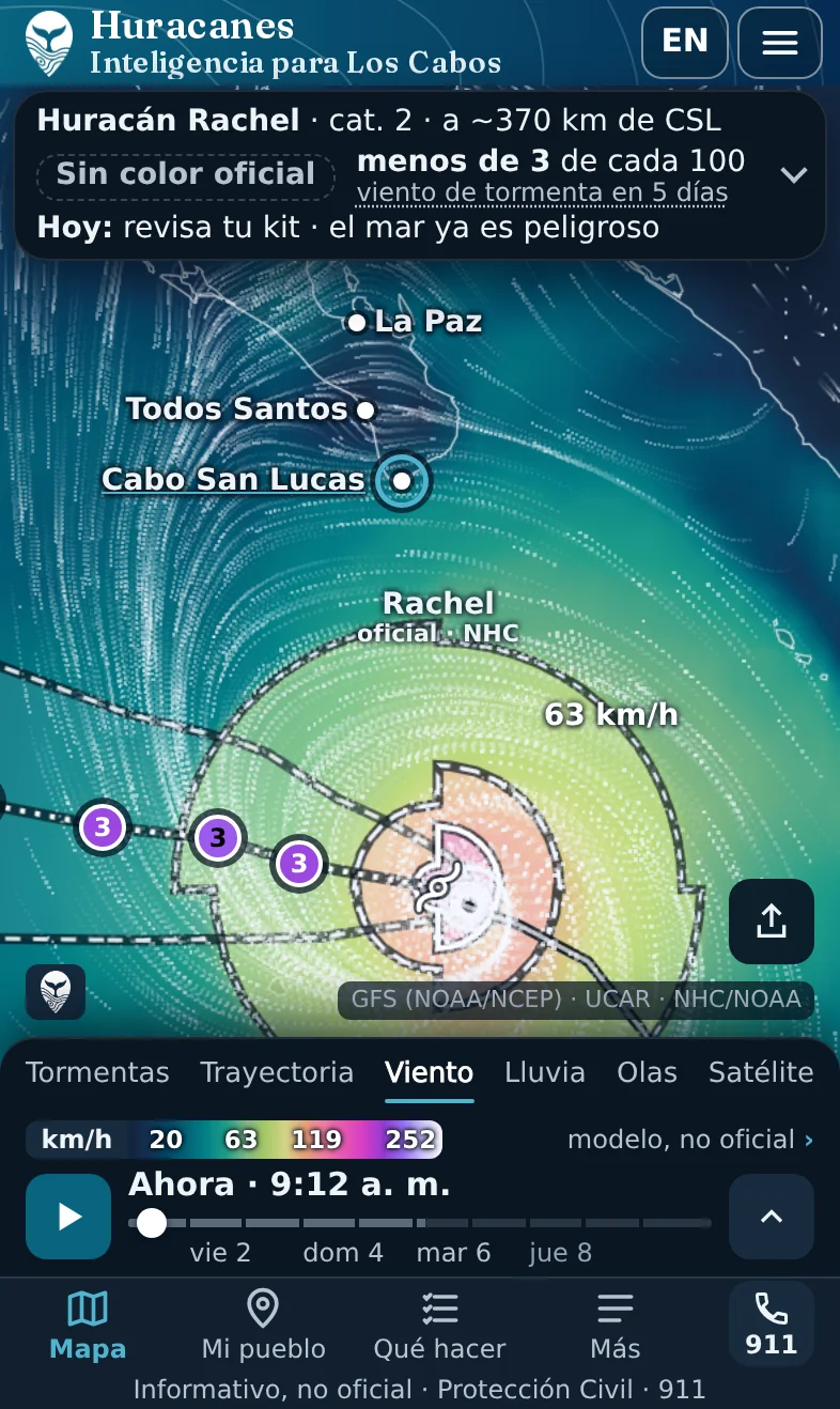 Tres renglones: vistas, leyenda y tiempo. Diez días a la vista.