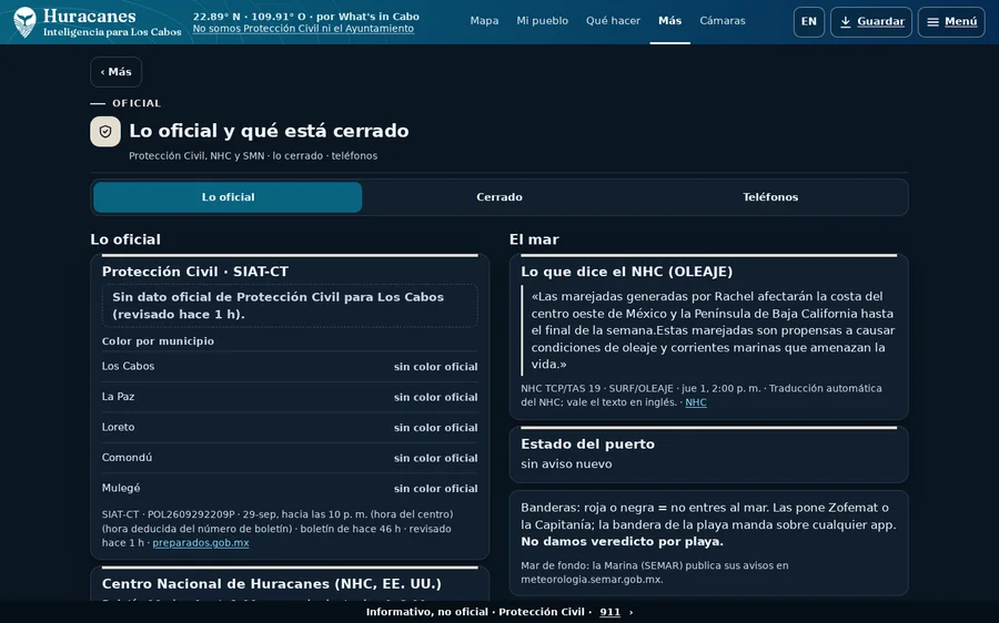 Más › Lo oficial