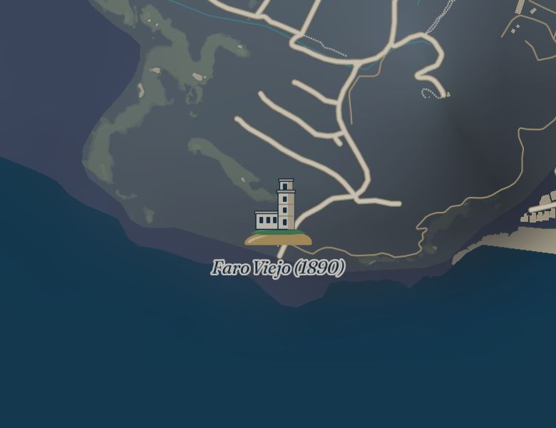 Faro Viejo, zoom 14, de noche: nuevo