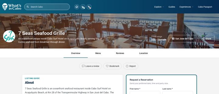 Captura 7 Seas Seafood Grille pc