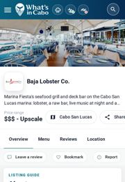Captura Baja Lobster Co. movil