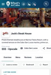 Captura Jack's Steak House movil