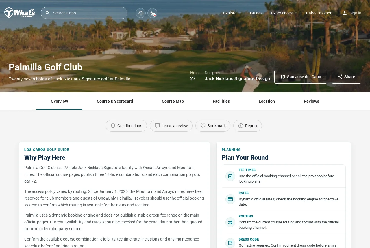 Ficha de golf — Palmilla Golf Club