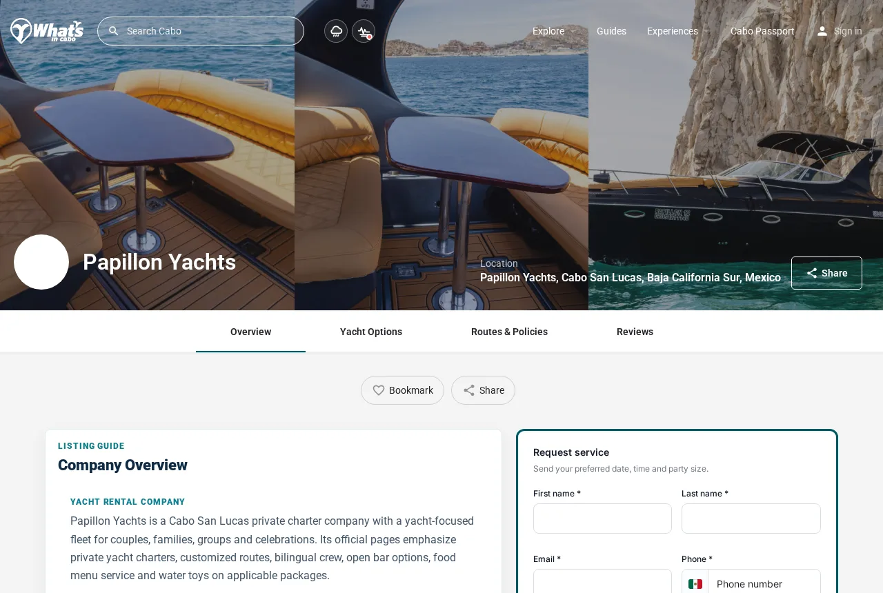 Ficha de yates — Papillon Yachts
