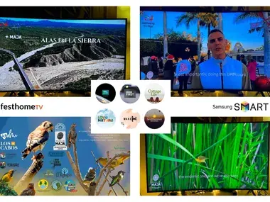 Collage of “Alas de la Sierra” playing on Festhome TV and Samsung TV Plus