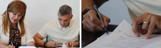 Facebook post by the Government of Baja California Sur about the agreement signed with Adrián