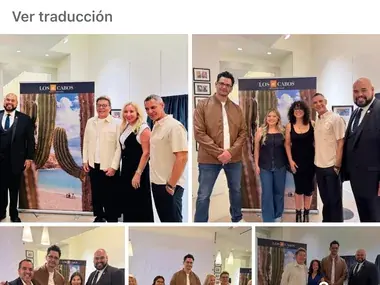 Facebook post by Jose M. Garcia about the recognition of the guests from Cabo San Lucas