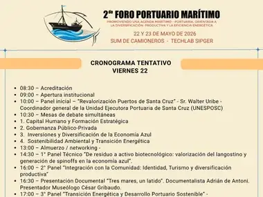 Schedule of the 2nd Port and Maritime Forum, May 22–23, 2026