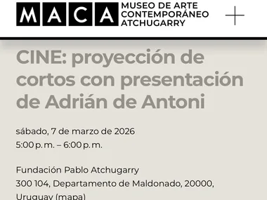 Screenshot of the MACA museum page for the short-film screening presented by Adrián