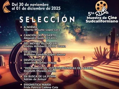 Poster of the 5th Muestra de Cine Sudcaliforniano with its official selection