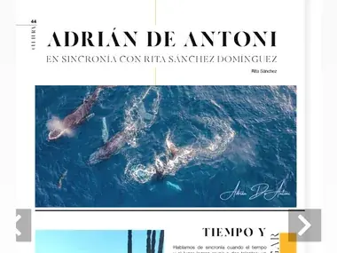 Magazine page 44: Adrián De Antoni, in sync with Rita Sánchez Domínguez