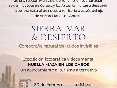 Invitation to the opening of the exhibition “Sierra, Mar & Desierto”, Feb 20, 2026