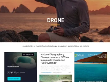 Page about “Sobrevolando”, National Geographic and Disney+, with aerial footage by Adrián De Antoni