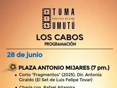 Programme of the Tuma Umutú Film Festival in Los Cabos, Jun 28, 2025