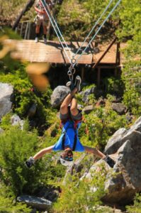 Climbing activity on the Cabo Adventures canyon tour