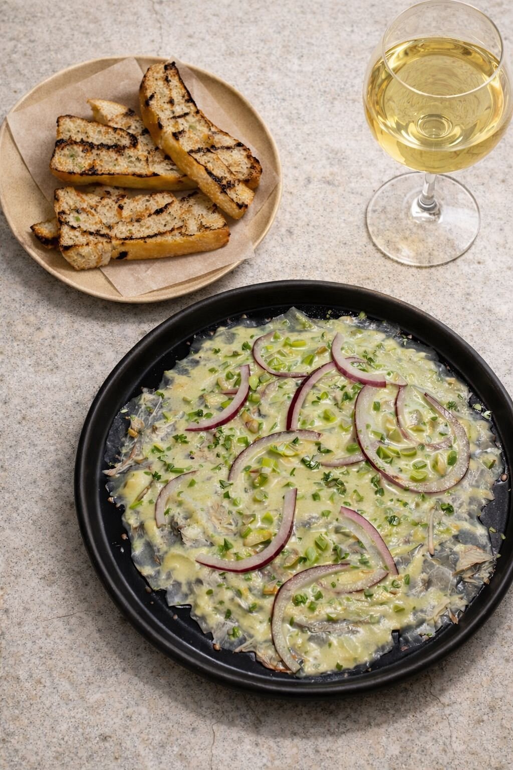 Carpaccio fresco con salsa de aguachile