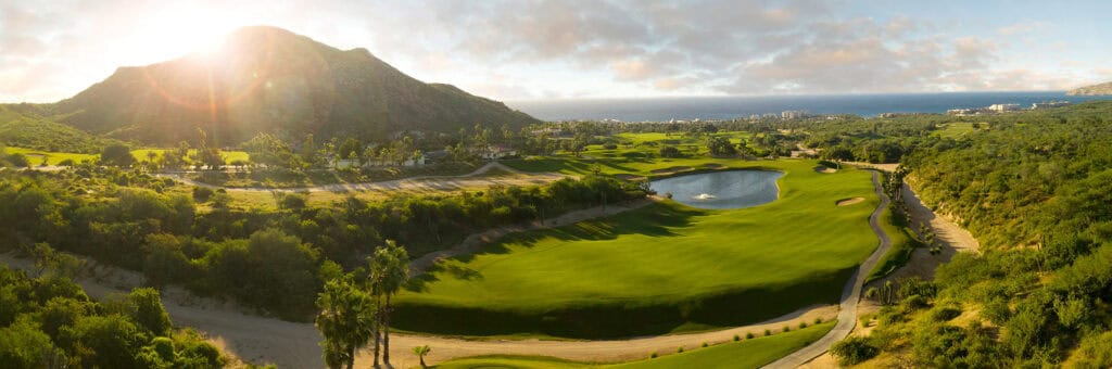 Cabo Real Golf Club Hole 18 panoramic course view