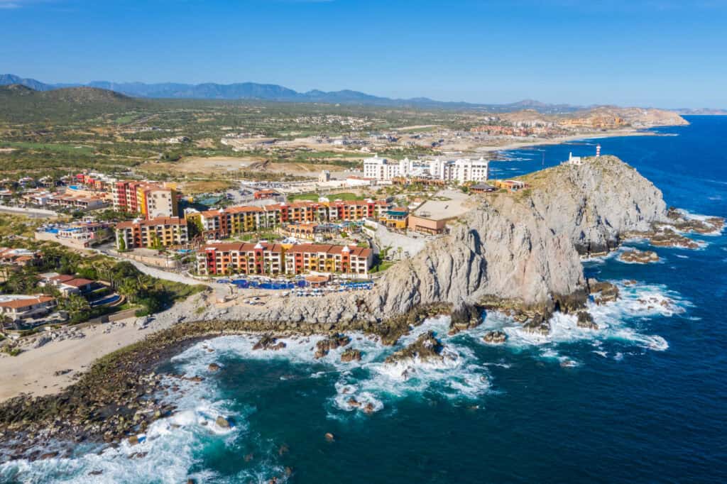 Hacienda Encantada from above on the cliffs