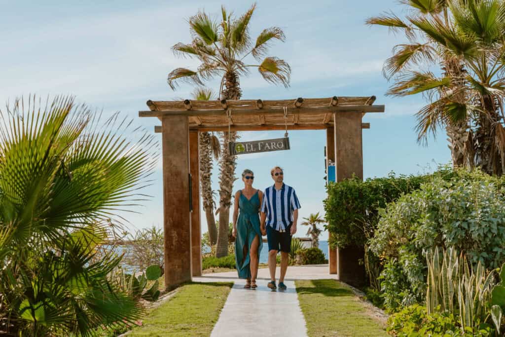 The path into El Faro, Guaycura’s beach club on the coast