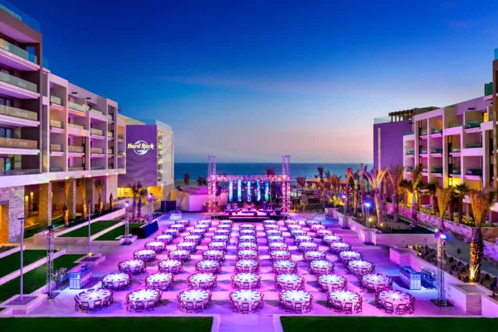 Hard Rock Hotel Los Cabos — MUSE terrace set for dining