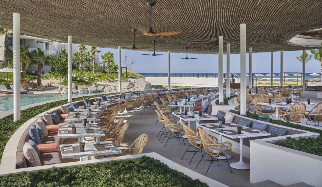 Under the palapa at Casa de Brasa