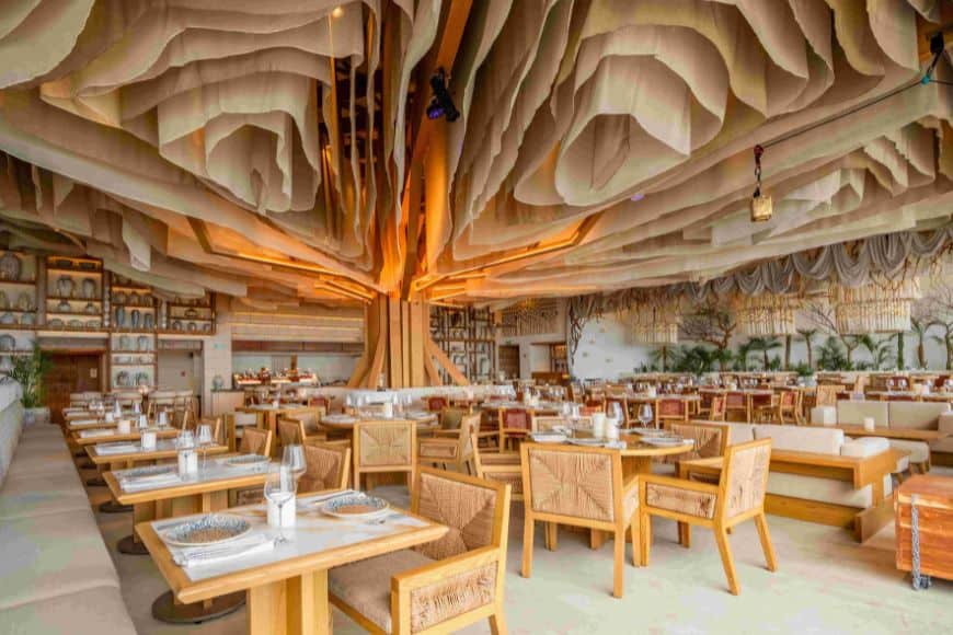 Ilios Greek Estiatorio dining room in Los Cabos