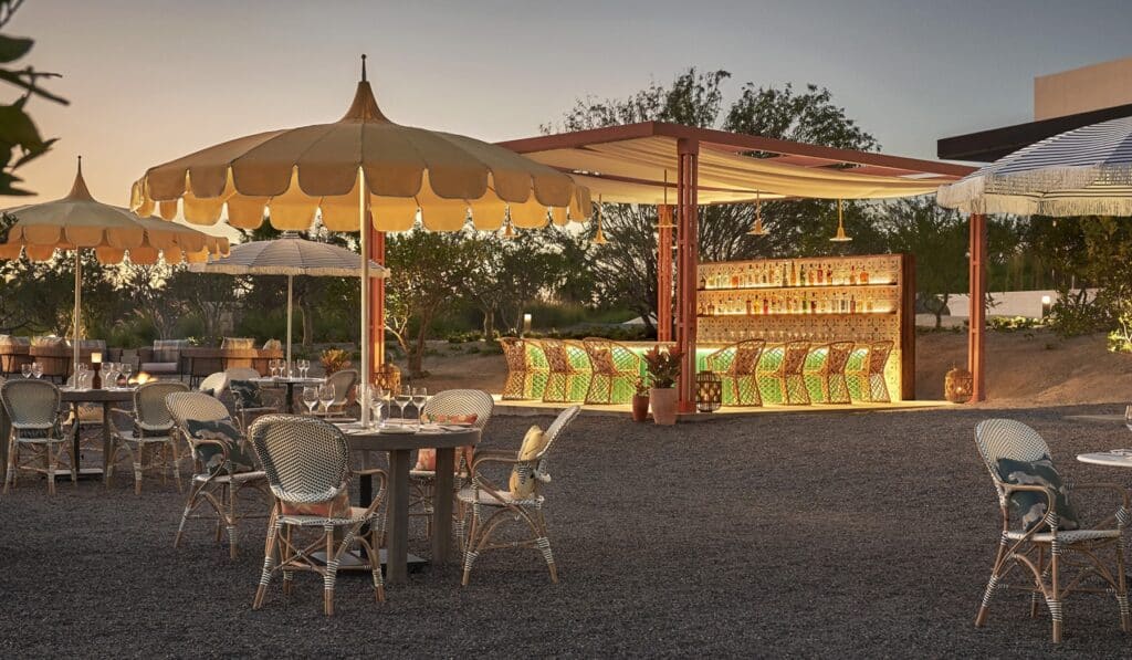 Dinner in the lemon orchard at Limón