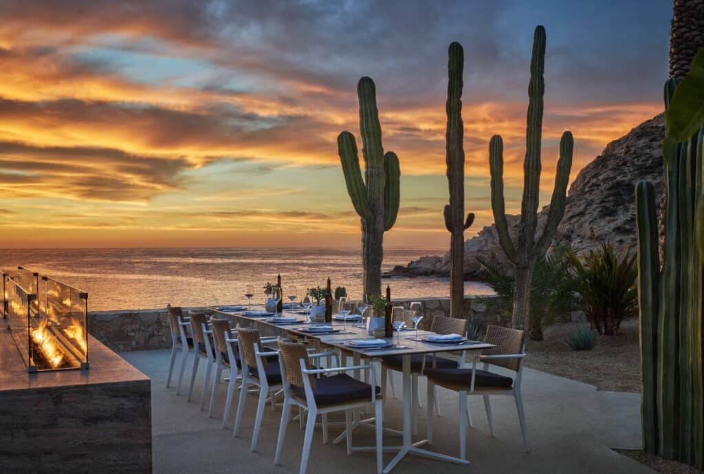 The terrace at Marea, Montage Los Cabos