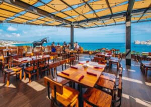 Baja Brewing Company (Cabo Villas Rooftop) interior dining room, American restaurant Cabo San Lucas