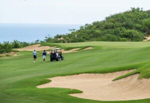 Golfers on the private Campo Bajo course at Querencia
