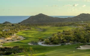Twin Dolphin Golf Club course overlooking the Sea of Cortez