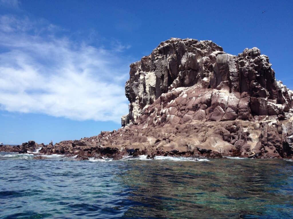 Los Islotes, the sea lion rookery at the tip of Isla Partida
